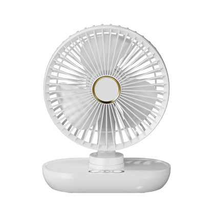Compact USB Rechargeable Desk Fan with Digital Display – Small Portable Air Circulator for Desktop Use