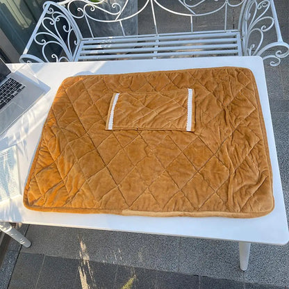 USB Rechargeable Heated Blanket – Soft Washable Electric Shawl with Heating Pocket for Naps, Travel, and Office Use – Safe & Cordless Winter Warmer