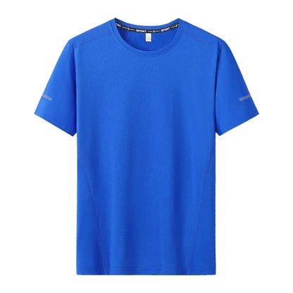 Plus Size Men’s Quick-Dry Oversized T-Shirt, Round Neck, Short Sleeve, Available in 5XL and 6XL