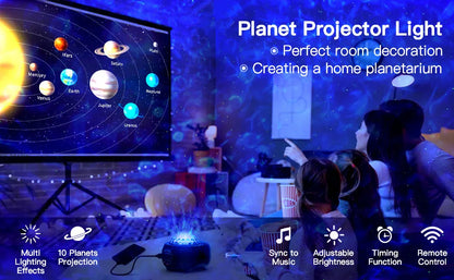 Star, Galaxy, Planet, projector, night light, 15-color Nebula, starry sky light, remote control music, atmosphere light
