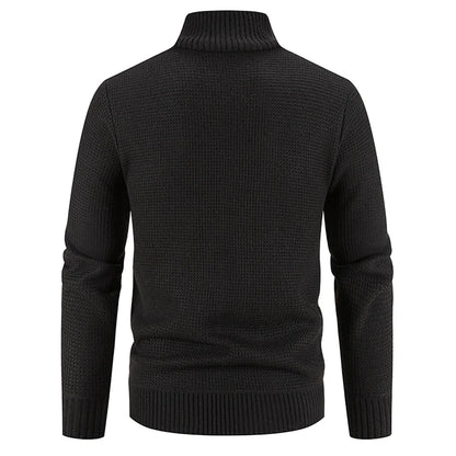 Men's Knit Baseball Jacket – Autumn Winter Casual Business Pullover Sweater, Korean Style Windbreaker Jumper