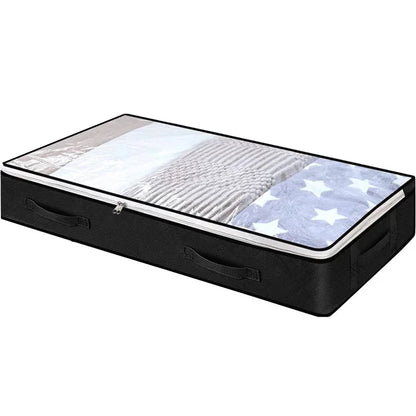 Under-Bed Storage Bag for Foldable Quilts, Clothes Organizer, Dustproof Large Capacity Wardrobe Storage Box