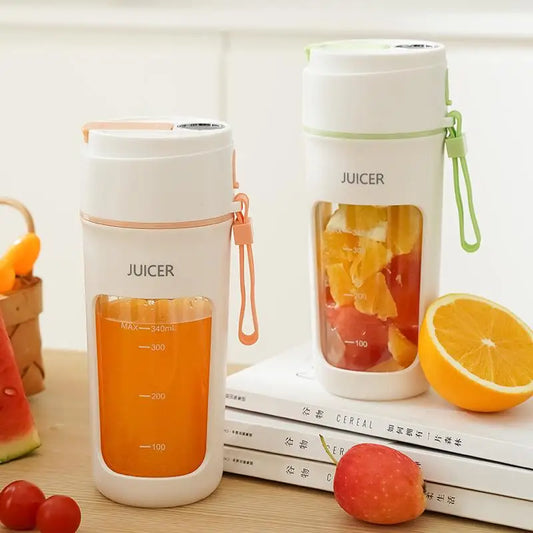 Mini Portable Electric Juicer Blender – Multifunctional Fruit Extractor with 6 Blades and 1200mAh Battery for Smoothies and Mixing
