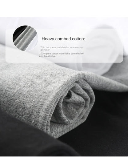 2-Pack Unisex Solid Color T-Shirts – 100% Cotton, Loose Fit, Short Sleeve, Basic Everyday Tees for Men & Women, White & Black Options