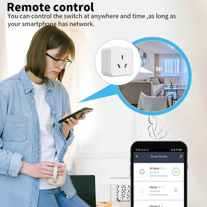 Tuya Zigbee AU Smart Plug with Power Monitoring – Remote Control via Smart Life App, Compatible with Alexa