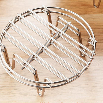 Stainless Steel Air Fryer Accessories – Steam &amp; Pot Rack, Corrosion-Resistant, Safe Kitchen Tool