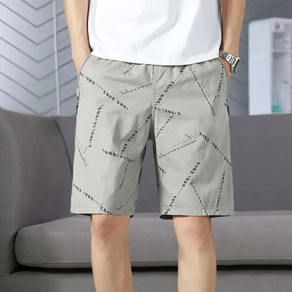 Men’s Relaxed Fit Sweat Shorts – Elastic Waist Cotton Cargo Gym Shorts with Drawstring, Casual and Comfortable