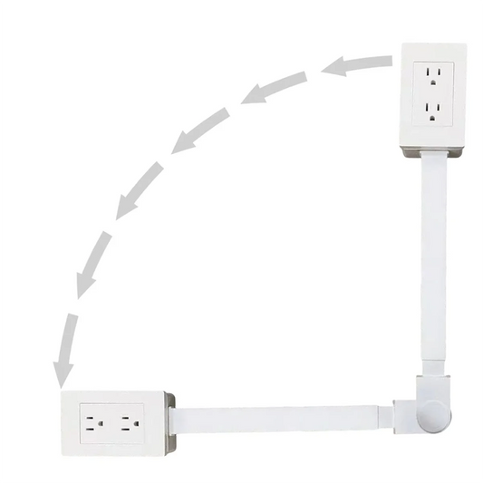 AB51 Extendable Power Socket Outlet – US Plug Electrical Extension for Home and Desk, No USB