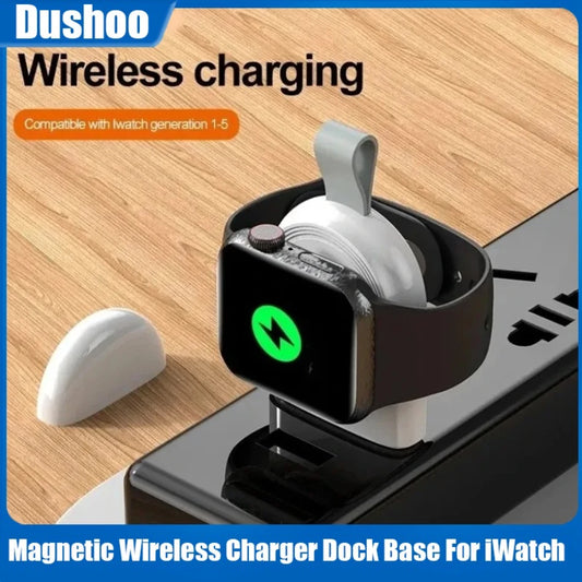 Portable Magnetic Wireless Charging Dock for Apple Watch Series 1 to 10, SE, and Ultra – Travel-Friendly Charging Stand