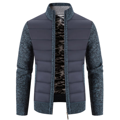 Men's Knit Baseball Jacket – Autumn Winter Casual Business Pullover Sweater, Korean Style Windbreaker Jumper