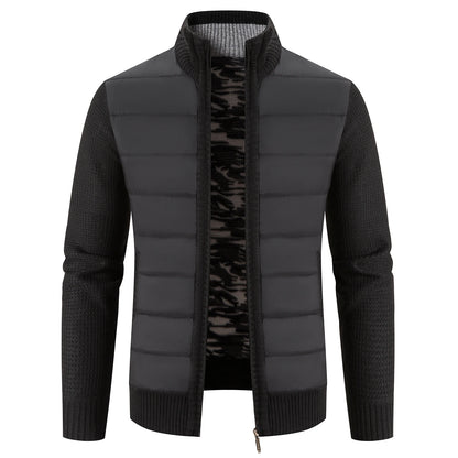 Men's Knit Baseball Jacket – Autumn Winter Casual Business Pullover Sweater, Korean Style Windbreaker Jumper