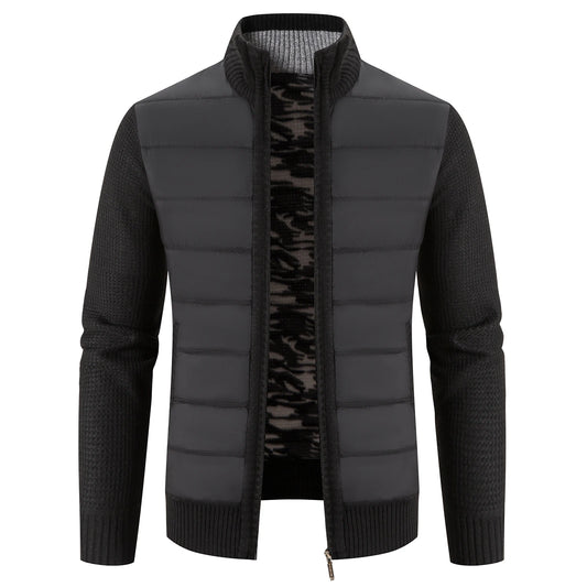Men's Knit Baseball Jacket – Autumn Winter Casual Business Pullover Sweater, Korean Style Windbreaker Jumper