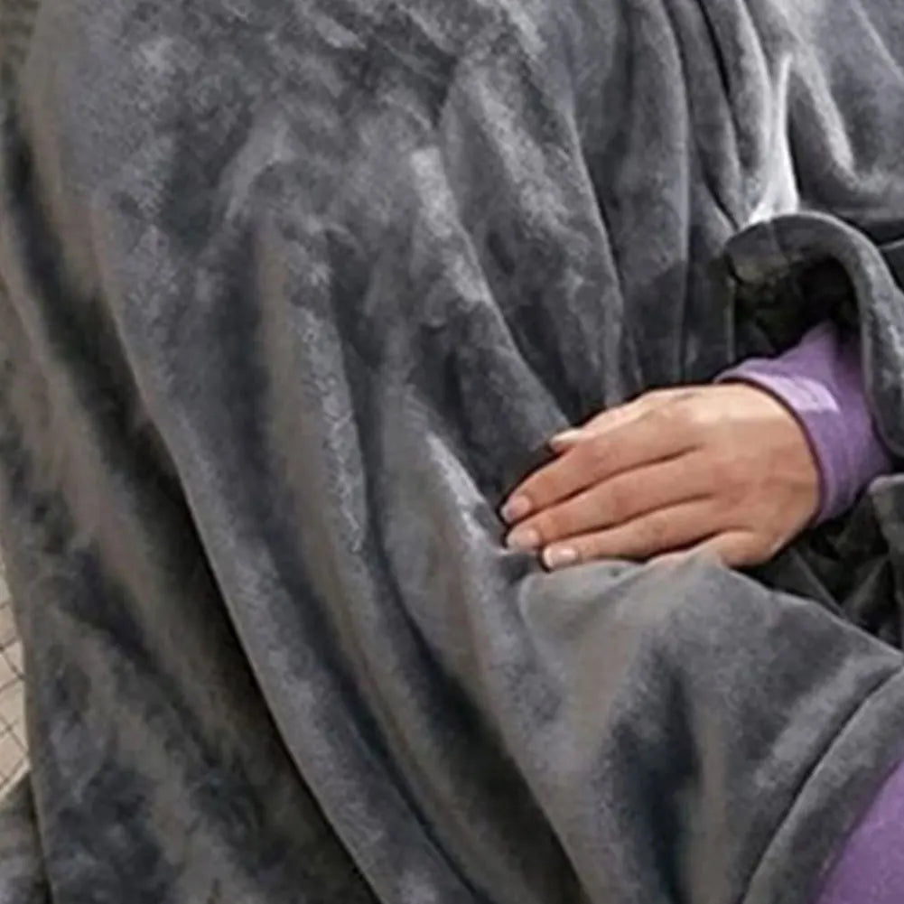 Wearable Electric Heating Shawl Blanket with 3 Temperature Levels, USB 5V Charging, Coral Velvet, 8 Heating Zones, Quick Warm-Up