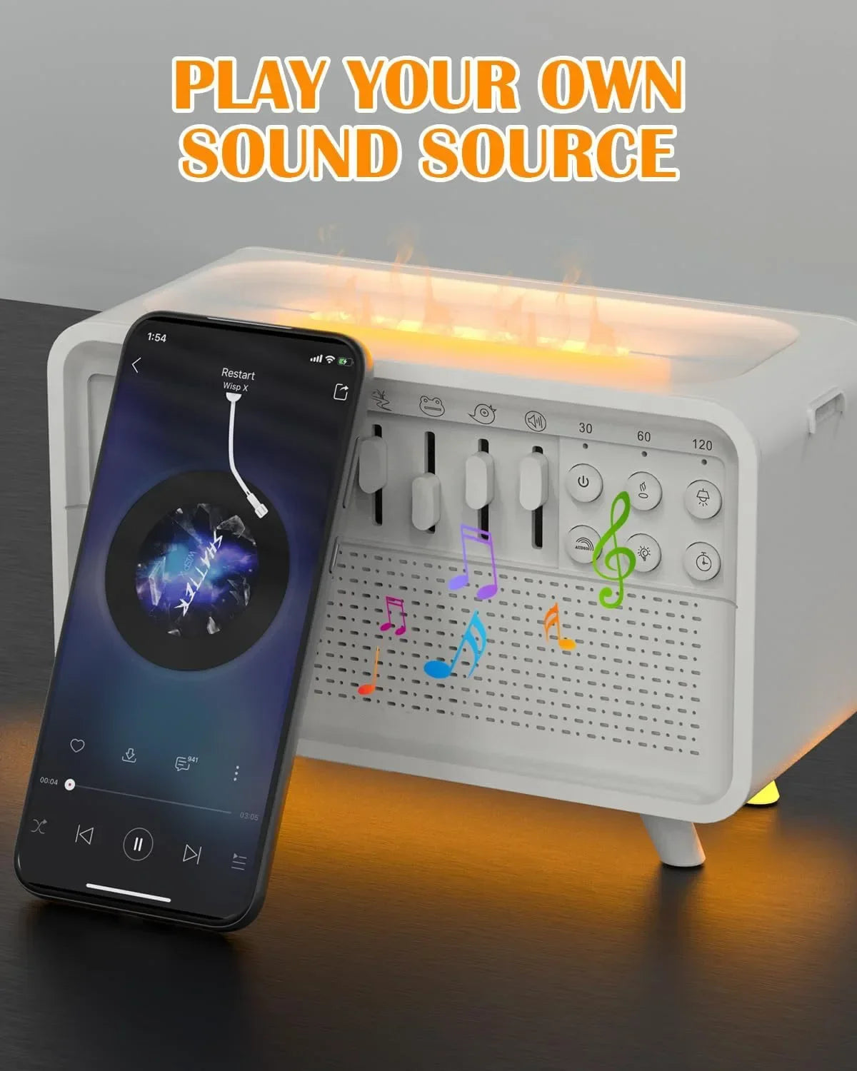 White Noise Sound Machine &amp; Essential Oil Diffuser with Bluetooth Speaker and Night Light – Ideal for Sleep, Relaxation, and Meditation
