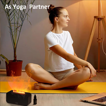 Mini Aroma Diffuser & Flame Air Humidifier with 7 Colorful LED Lights, Essential Oil Aromatherapy, and Timer for Home, Bedroom, and Office