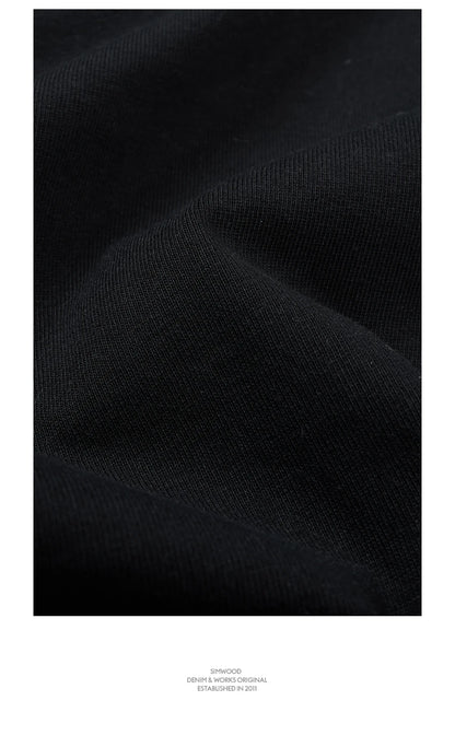 SIMWOOD 2025 Men’s Oversized 100% Cotton T-Shirt – Breathable &amp; Comfortable Spring/Summer Top, 310gsm