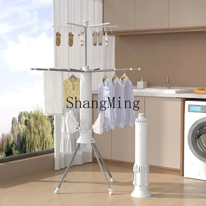 FG Floor-Standing Octopus Clothes Drying Rack – Multifunctional Foldable 8-Claw Rack for Bedroom or Balcony Use