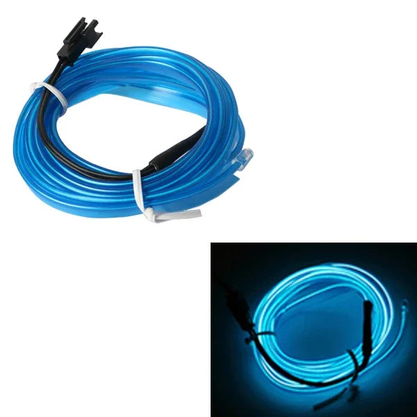 Flexible EL Neon LED Strip Light – USB Powered Car Interior Ambient Lamp (1M/2M/3M/5M)