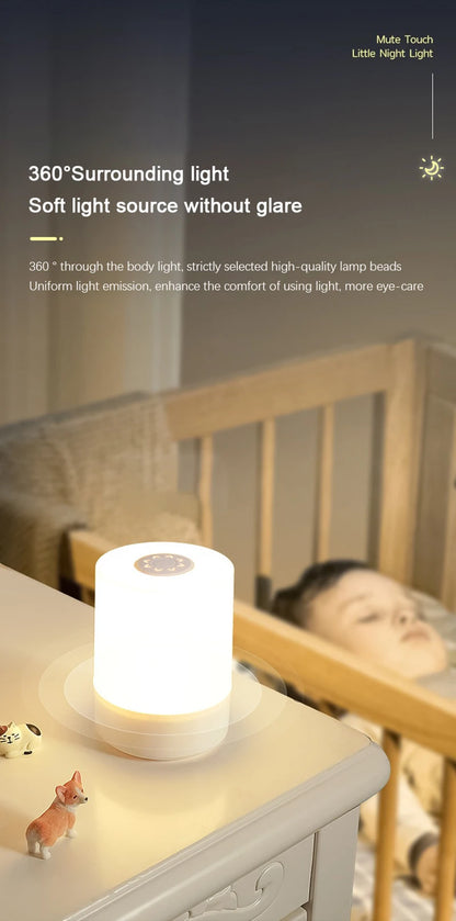 Dimmable Bedside LED Night Light Rechargeable Desktop Lamp for Bedroom Reading and Decoration