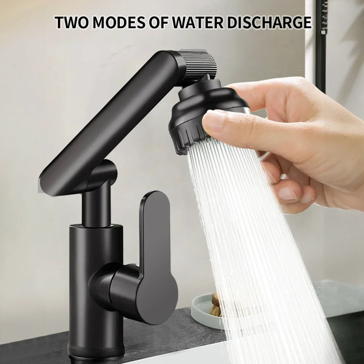 1080° Rotating Basin Faucet – Hot & Cold Multi-Function Booster Tap for Bathroom & Kitchen Use