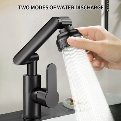 1080° Rotating Basin Faucet – Hot & Cold Multi-Function Booster Tap for Bathroom & Kitchen Use