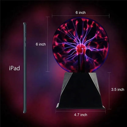 3/4/5/6 Inch Plasma Globe Lamp – LED Touch-Sensitive Magic Ball Night Light for Bedroom Decoration &amp; Kids Gifts &nbsp;