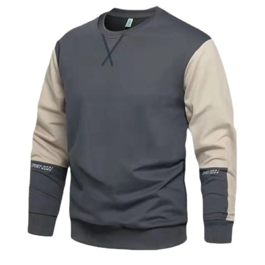 Men’s Slim Fit Korean-Style Sweatshirt – O-Neck Long Sleeve Pullover for Spring & Fall