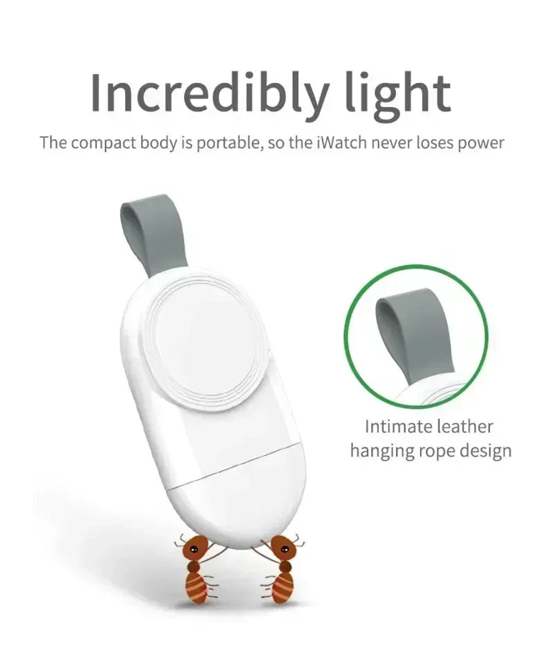 Portable Magnetic Wireless Charging Dock for Apple Watch Series 1 to 10, SE, and Ultra – Travel-Friendly Charging Stand