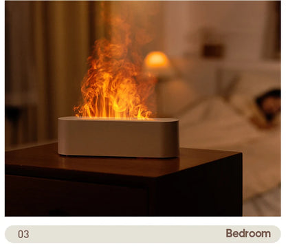 Colorful Flame Effect Aroma Diffuser with Ultrasonic Cool Mist Humidifier and Essential Oil Timer