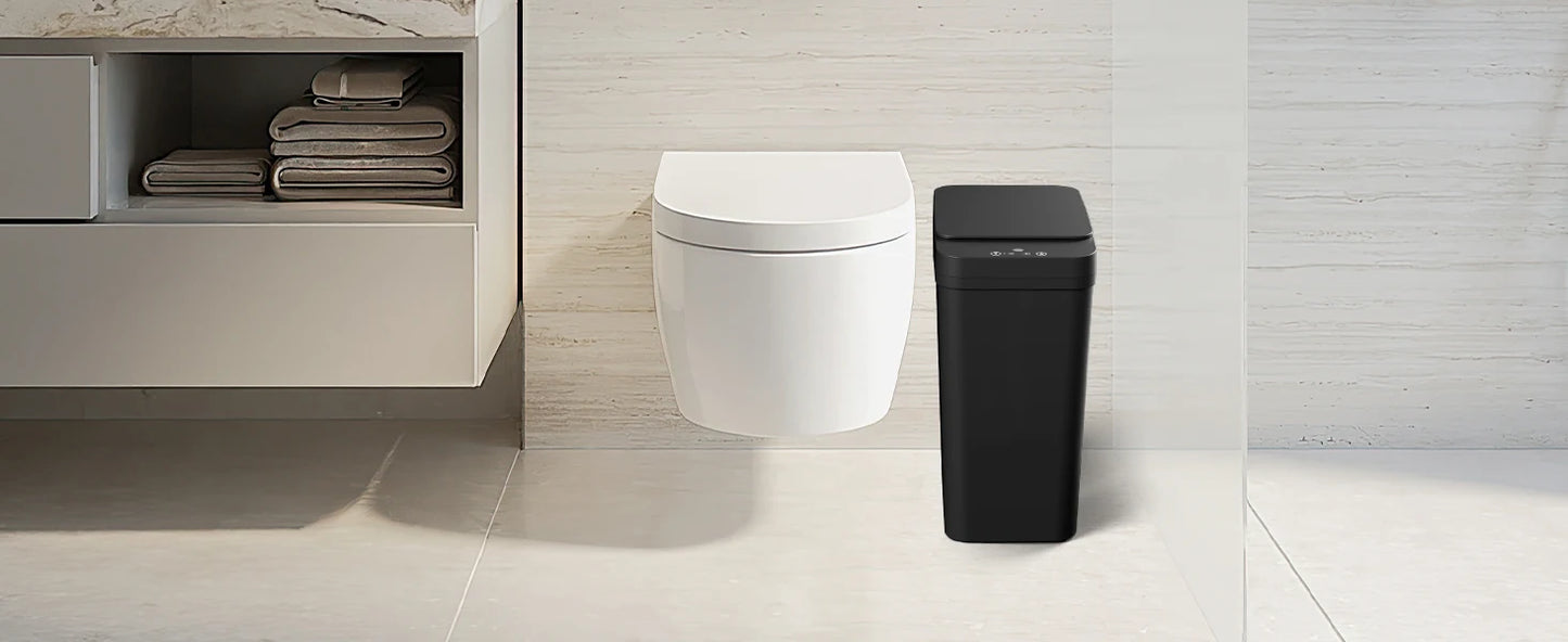 12L Smart Touchless Trash Can – Automatic Motion Sensor Waste Bin with Lid, Waterproof Electric Garbage Bin for Bathroom &amp; Kitchen