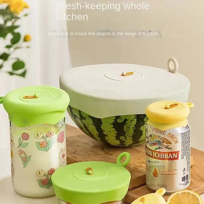 Reusable Silicone Stretch Lids – Flexible Food Covers for Bowls, Cups, Cans, and Containers &nbsp;