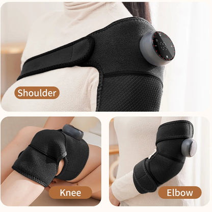 Rechargeable Electric Shoulder Massager with Heating & Vibration – Thermal Therapy Belt for Knee & Arthritis Pain Relief