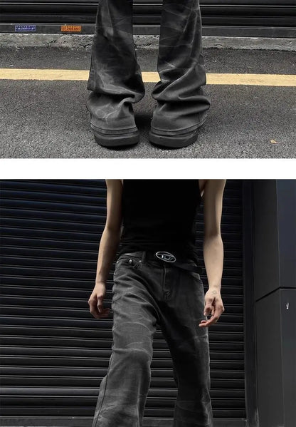 Unisex Retro Straight-Leg Jeans – High Street Loose Fit for Men & Women | Hip-Hop Autumn Streetwear