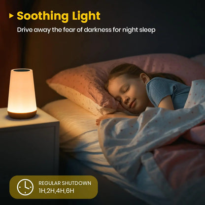 13-Color RGB Night Light – USB Rechargeable Touch &amp; Remote Control Dimmable Bedside Lamp for Table or Portable Use