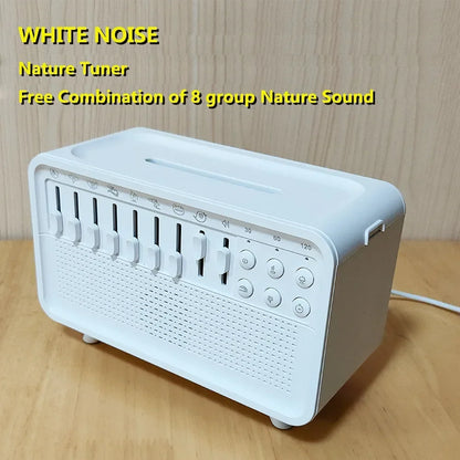 White Noise Sound Machine &amp; Essential Oil Diffuser with Bluetooth Speaker and Night Light – Ideal for Sleep, Relaxation, and Meditation