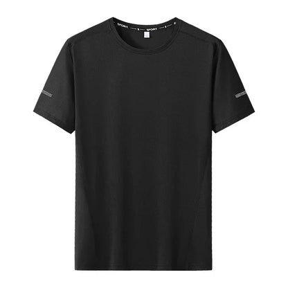 Plus Size Men’s Quick-Dry Oversized T-Shirt, Round Neck, Short Sleeve, Available in 5XL and 6XL