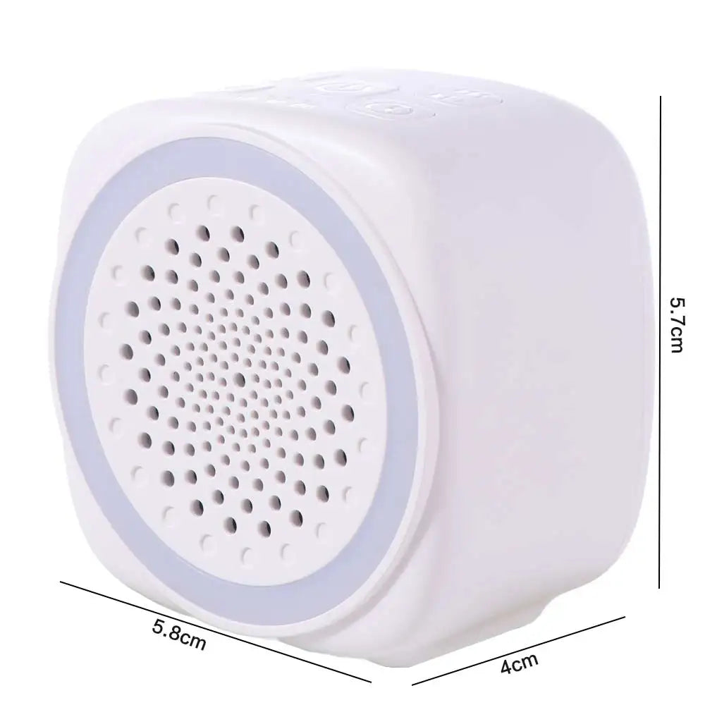RGB Light Baby White Noise Machine with Timer, Sleep Sound Player, Night Light, USB Rechargeable - White