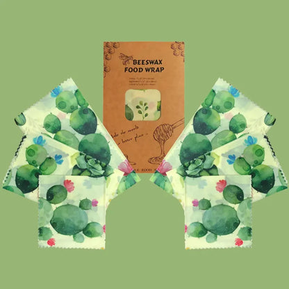 Eco-Friendly Reusable Beeswax Food Wrap – Natural Organic Food Storage Paper for Fresh Keeping