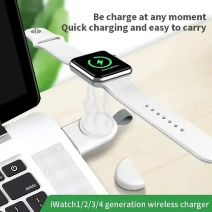 Portable Magnetic Wireless Charging Dock for Apple Watch Series 1 to 10, SE, and Ultra – Travel-Friendly Charging Stand