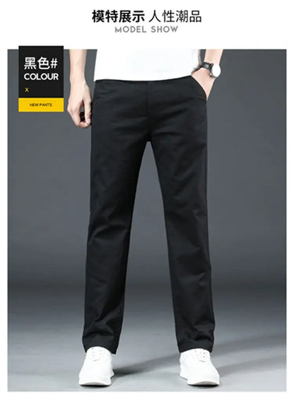 Men's Spring Loose-Fit Cotton Work Trousers – Durable Outdoor Straight-Leg Casual Business Pants &nbsp;