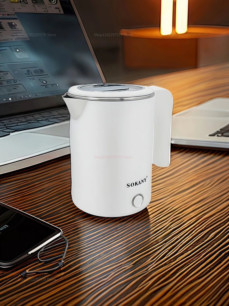 Compact 500ML Stainless Steel Electric Travel Kettle – Portable Water Boiler for Tea, Coffee, Home, Hotel &amp; Camping Use