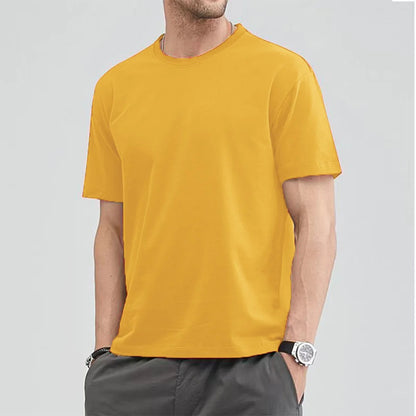 Unisex Loose Fit Cotton T-Shirt – Solid Color, Short Sleeve, Casual O-Neck Basic Tee for Summer &nbsp;