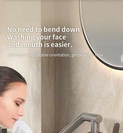 1080° Rotating Basin Faucet – Hot & Cold Multi-Function Booster Tap for Bathroom & Kitchen Use