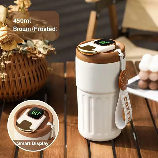 Smart Digital LED Temperature Display Thermos Bottle – 316 Stainless Steel Vacuum Coffee Mug, Portable Office & Business Cup