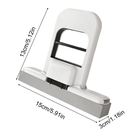 Compact Foldable Handheld Mop with Powerful Sponge Squeezer – Self-Squeezing Floor, Desk, Window & Car Cleaning Tool