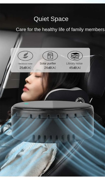 Solar-Powered USB Car Air Purifier – Compact Auto Air Freshener &amp; Odor Eliminator with Solar Charging