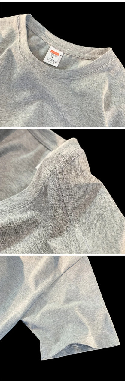 Unisex Oversized Heavyweight Cotton T-Shirt – 260gsm Basic Solid Color Hip-Hop Style Summer Tee