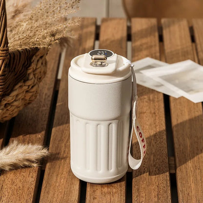 Smart Digital LED Temperature Display Thermos Bottle – 316 Stainless Steel Vacuum Coffee Mug, Portable Office & Business Cup