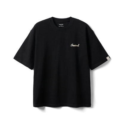 SIMWOOD 2025 Summer Oversized Heavyweight 300gsm Slub Cotton T-Shirt for Men with Letter Embroidery