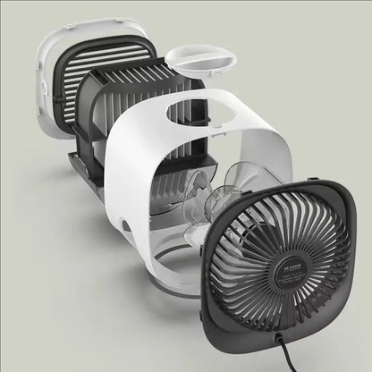 Portable Mini Air Conditioner – Personal Evaporative Cooler with 3-Speed Fan, Compact Desk Cooling Fan for Office, Home, or Car Use